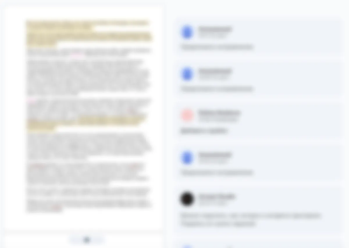 An episode script with the team's comments, the text is hidden